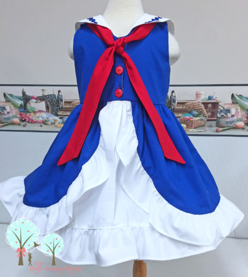 open lace back dress Retro Sailor Dress main image 1