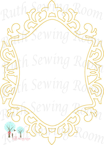 Frame 3 -  Frame for  Monogram - Embroidery Design Instant download Machine Embroidery - This is NOT a PATCH!