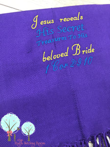 Jesus Reveal His Secret, Embroidery, Christian Embroidery, 1 Cor 2:9-10  Christian Embroidery,  Digitize File ---