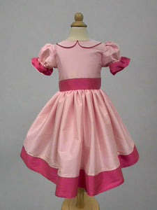 Beauty - Sunday Best - Poly Silk Dupioni Baby Pink - Peter Pan Collar