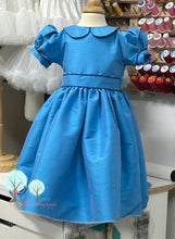 RTS Pageant Tropical Blue Silk Dress -- Interview -- Beauty Dress --Poly Silk DUPIONI -