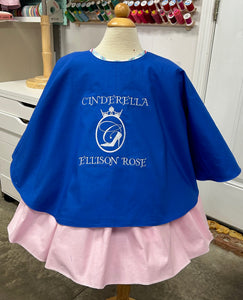 Custom personalize Cinderella makeup cape