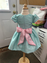 Mint Dupioni with Baby Pink Poly Silk-  Beauty - Sunday Best - Poly Silk