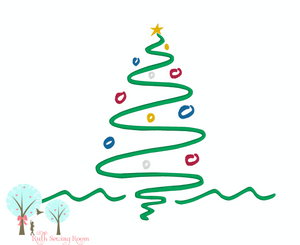 Swirl Christmas Trees  - Stitch  Embroidery Design