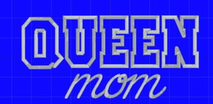 custom listing for Jessica Hanna "Queen Mom" with name on the sleeve Royal Blue Sweatshirts