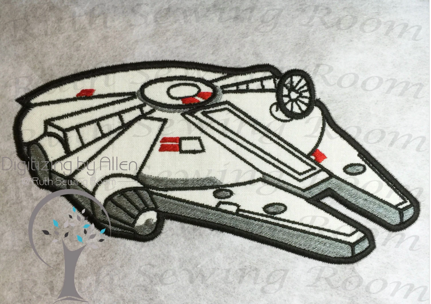 Star Wars Millennium Falcon, Star Wars Applique Embroidery Design This is NOT a PATCH! (Copy)