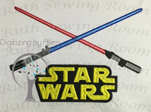 Star Wars Sabers with Logo Applique, Star Wars Applique Embroidery Design This is NOT a PATCH!