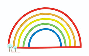 Rainbow "God Promise" Applique, Christian -- Embroidery Digitize File ---