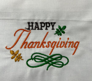 Happy Thanksgiving Fill Stitch -   Embroidery Design Instant Download Machine Embroidery