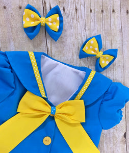 sailor dress you pick the colors custom children sizes at Ruth Sewing Room