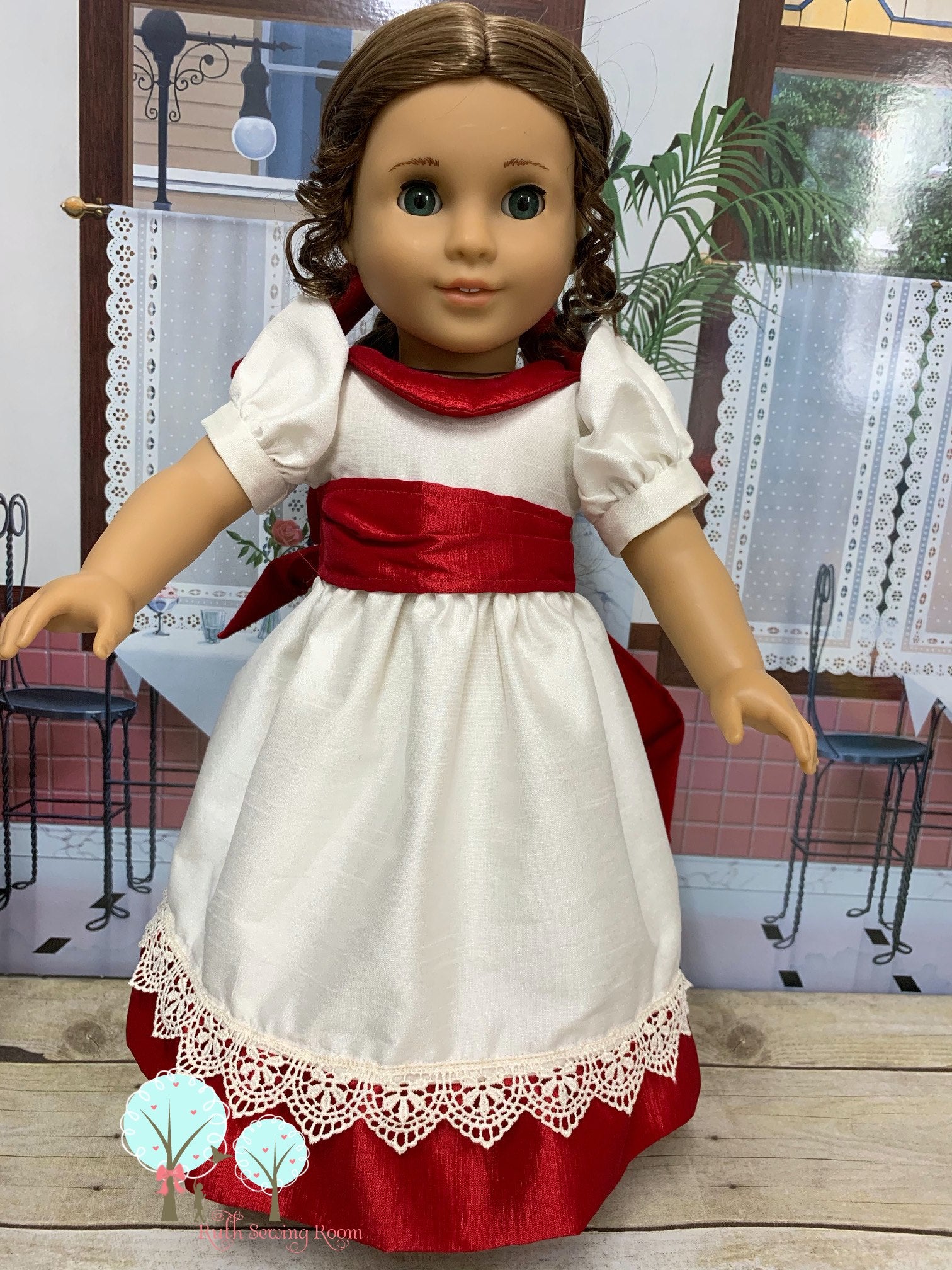 Ballerina Clara Dress,Victorian Era - Poly Silk Dupioni, 18" American Girl Dress Ooak Ballerina Clara Dress,Victorian Era - Poly Silk Dupioni, 18" American Girl Dress Ooak