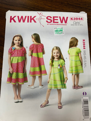 Kwik Sew Pattern K3944 size xxs-xs-m-l