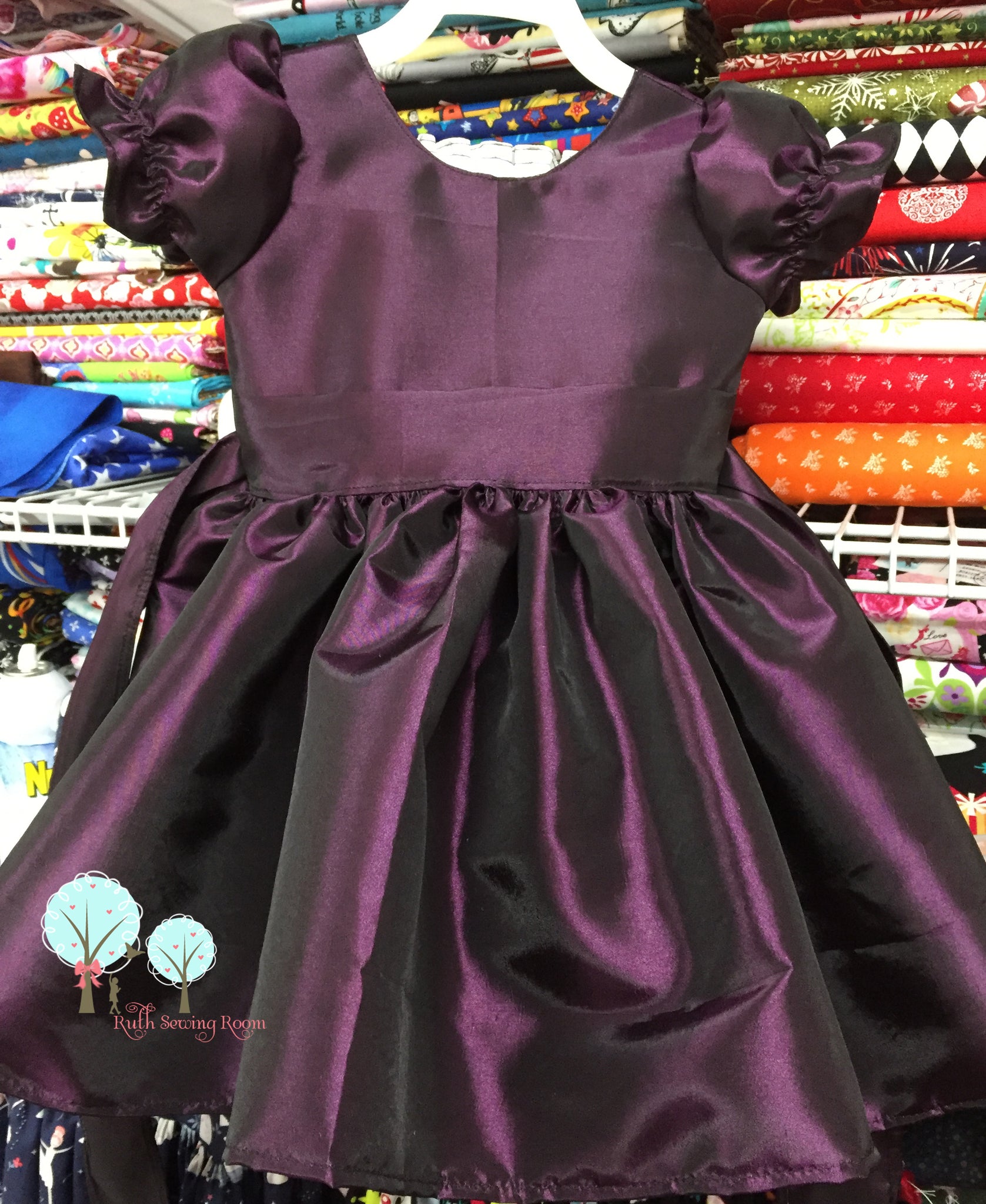 Deep Purple Silk Dupioni, Christmas Party Dress, Other Colors Available Dress Style As Shown / 18M/24M Deep Purple Silk Dupioni, Christmas Party Dress, Other Colors Available Dress Style As Shown / 18M/24M