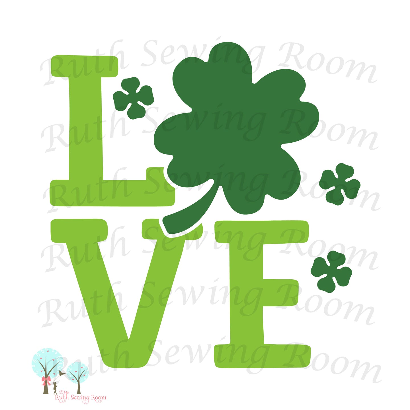Saint Patrick Love   -   Embroidery Design Instant Download Machine Embroidery
