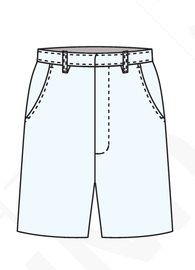 Berean Junior Academy - Boys Flat Front Shorts  w/Adjustable Waist U643