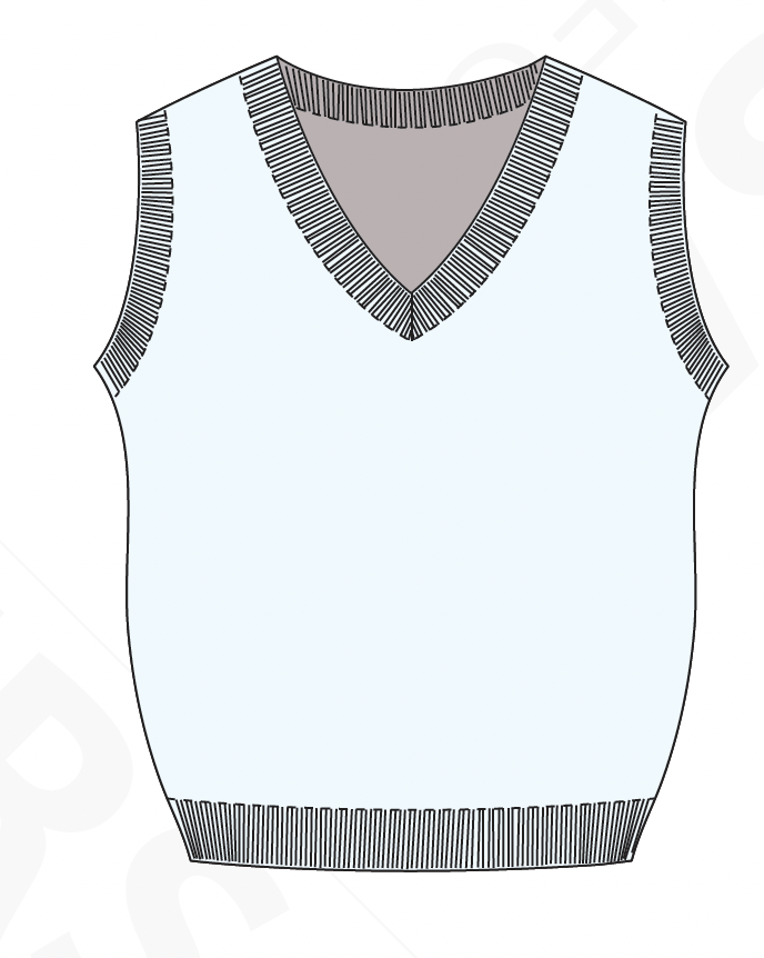Berean Junior Academy - Boy V-Neck Vest  Sweater U8832/U8833