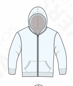 Berean Junior Academy - Kangaroo Pocket Hooded Jacket with Rib Bottom  U8897 / U8898