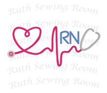 RN - scope heartbeat   - Embroidery Design Instant download Machine Embroidery - This is NOT a PATCH!