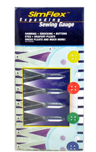 Simflex used for fast accurate placement of buttons, hooks, dress pleats & more