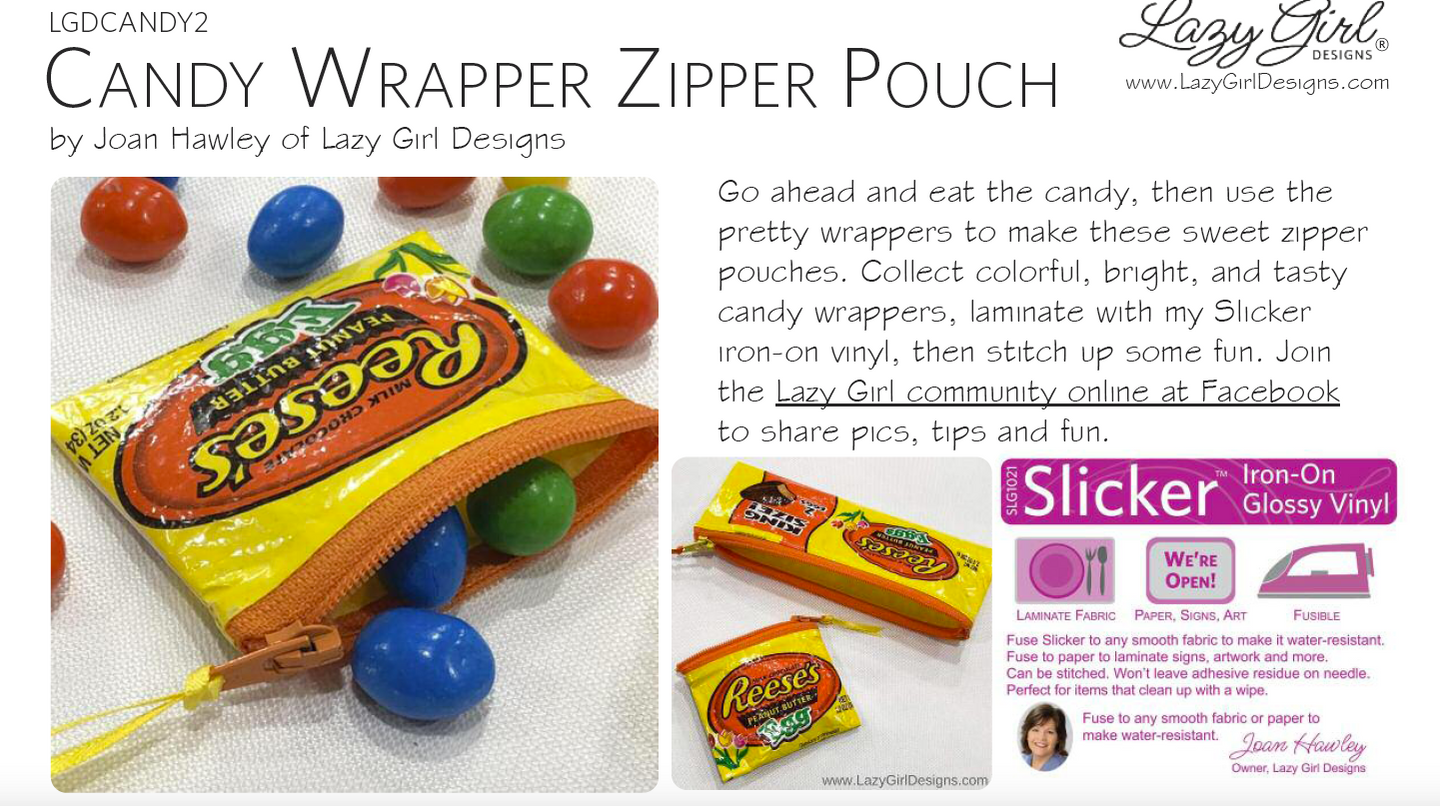 Candy Wrapper Zipper Pouch