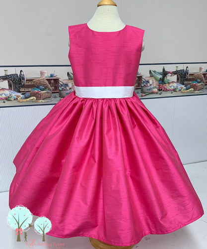 Sunday Best - Party Wear American Beauty/Pink Polyester Silk DUPIONI,