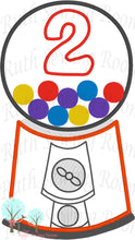 Bubble-Gum Machine Birthday # 2 -- Appliques Embroidery Design -- Digitize File ---
