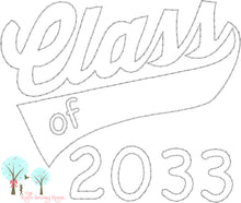 Class of 2033 -  Embroidery - First Day of School - Embroidery Design Instant download Machine Embroidery