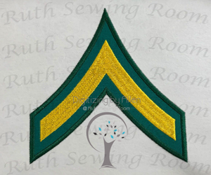 Army Private Rank  Applique Embroidery Design