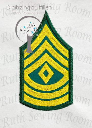 Army First Sergeant Rank Logo Applique