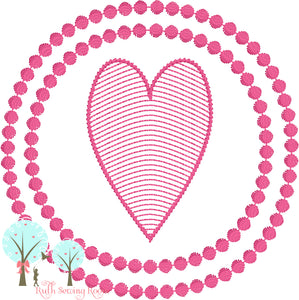 Frame 3 -  Frame Heart  - Embroidery Design Instant download Machine Embroidery - This is NOT a PATCH!