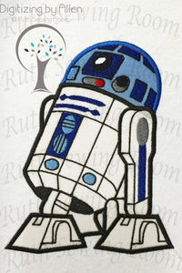 Star Wars R2D2 Applique, Applique Embroidery Design This is not a FILL or Patch