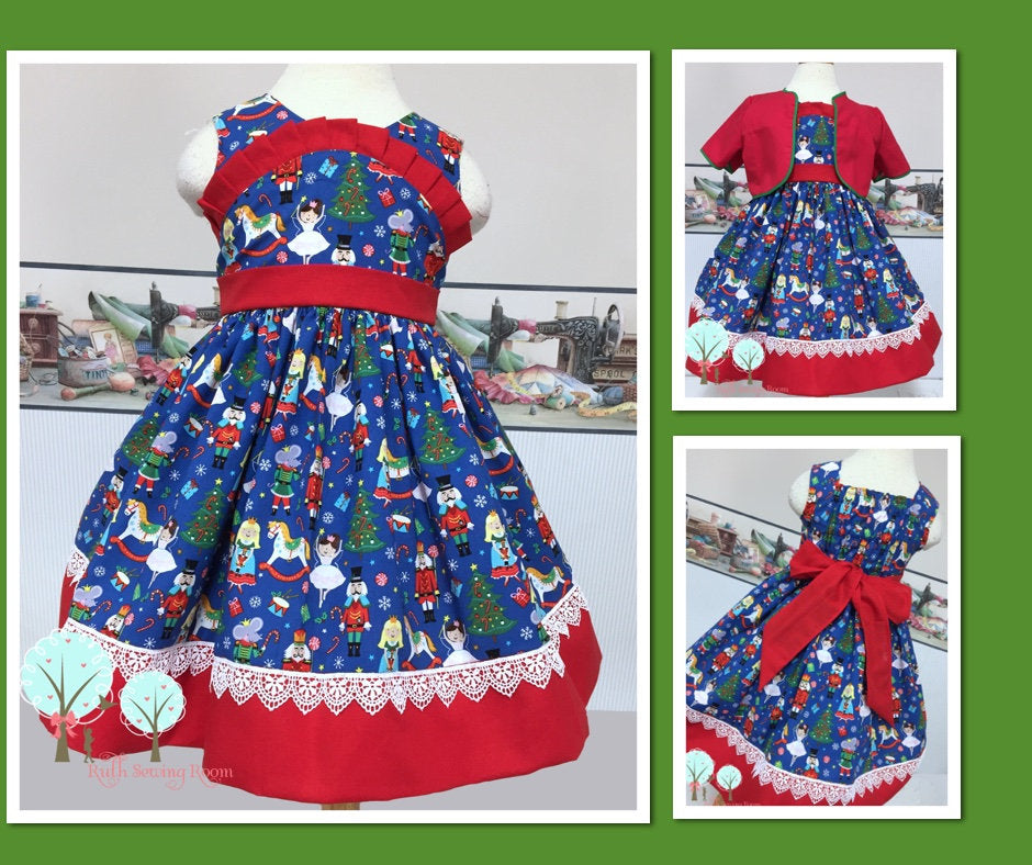 white christmas dresses Girls' Christmas Twirl Dress main image 1