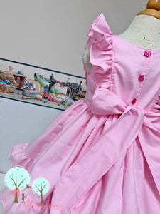 Ruffle Dress - Beach Portrait - Spring Dress - Tea Party - Pink Ruffle -  Birthday - Portrait Dress -more colors available