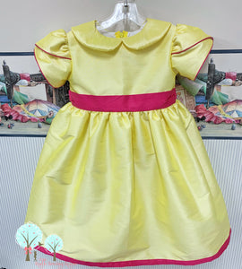 Party Wear -  Lemon - Silk DUPIONI -  Beauty Dress