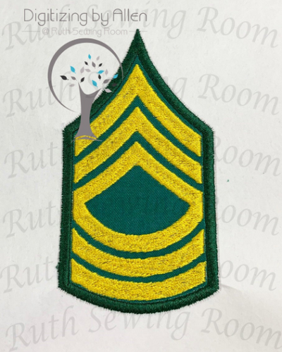 army master sergeant rank applique 