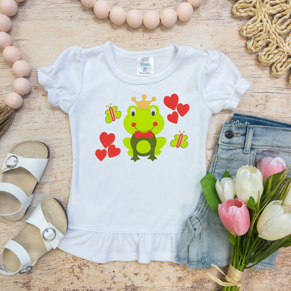 Prince Gilbert --- Embroidery Prince and Butterflies -- Tee shirt ...