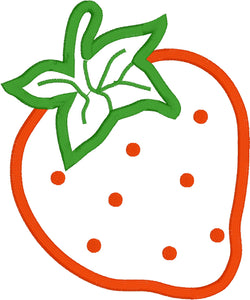 Strawberry Applique  -   Embroidery Design Instant Download Machine Embroidery