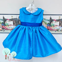 OOC Tropic Blue  Silk DUPIONI, Wedding Flower Girl Silk Christmas Party Dress, Birthday, Celebration, Recital, Girls, Other Colors Available