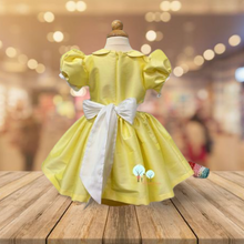 Beauty - Sunday Best - Poly Silk Dupioni Maize Yellow  - Wedding Flower Girl - Easter - Tea Party Dress